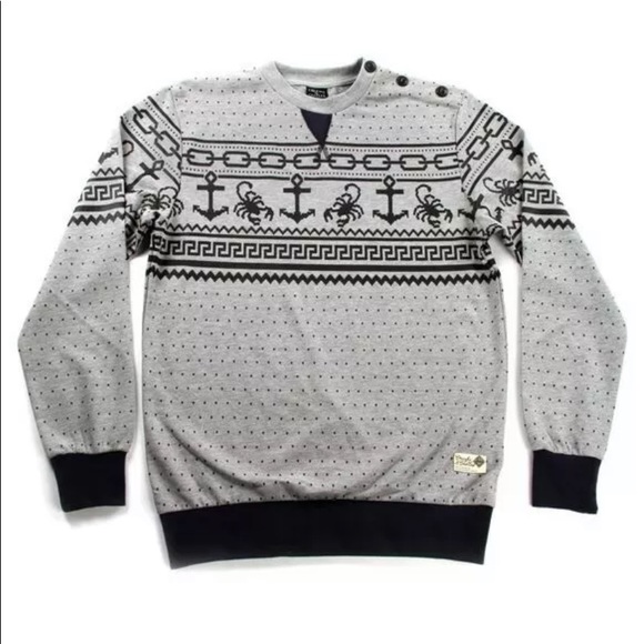 Crooks & Castles Other - Crooks And Castles Scorpion Fair Isle Mens Sweater